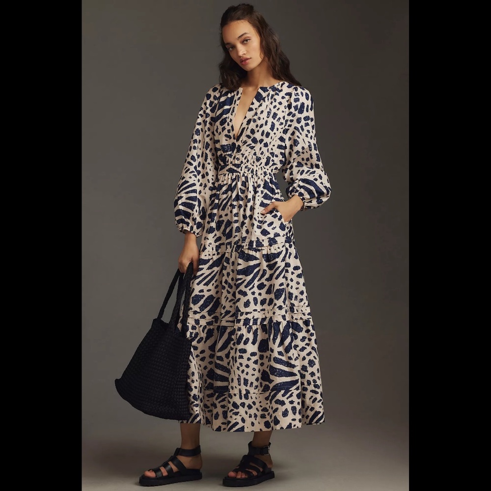 Anthropologie Long Sleeve Somerset Dress - Poplin Edition